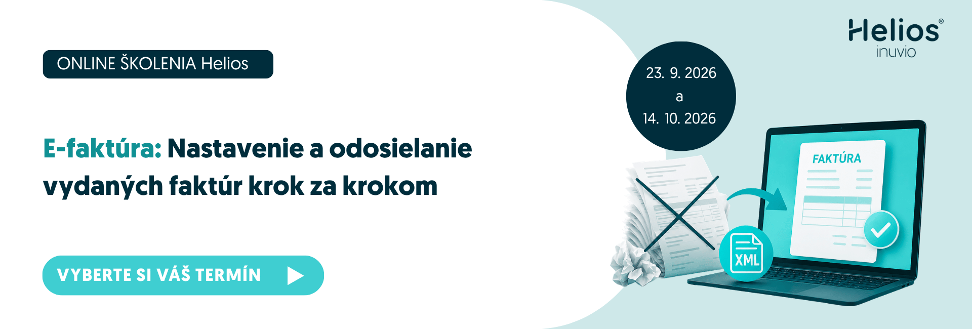 Školenie e-faktúra v Helios. Elektronická fakturácia 2027 vás už nezaskočí.